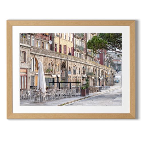 Print from Porto, Portugal titled Cais Da Ribeira, landscape