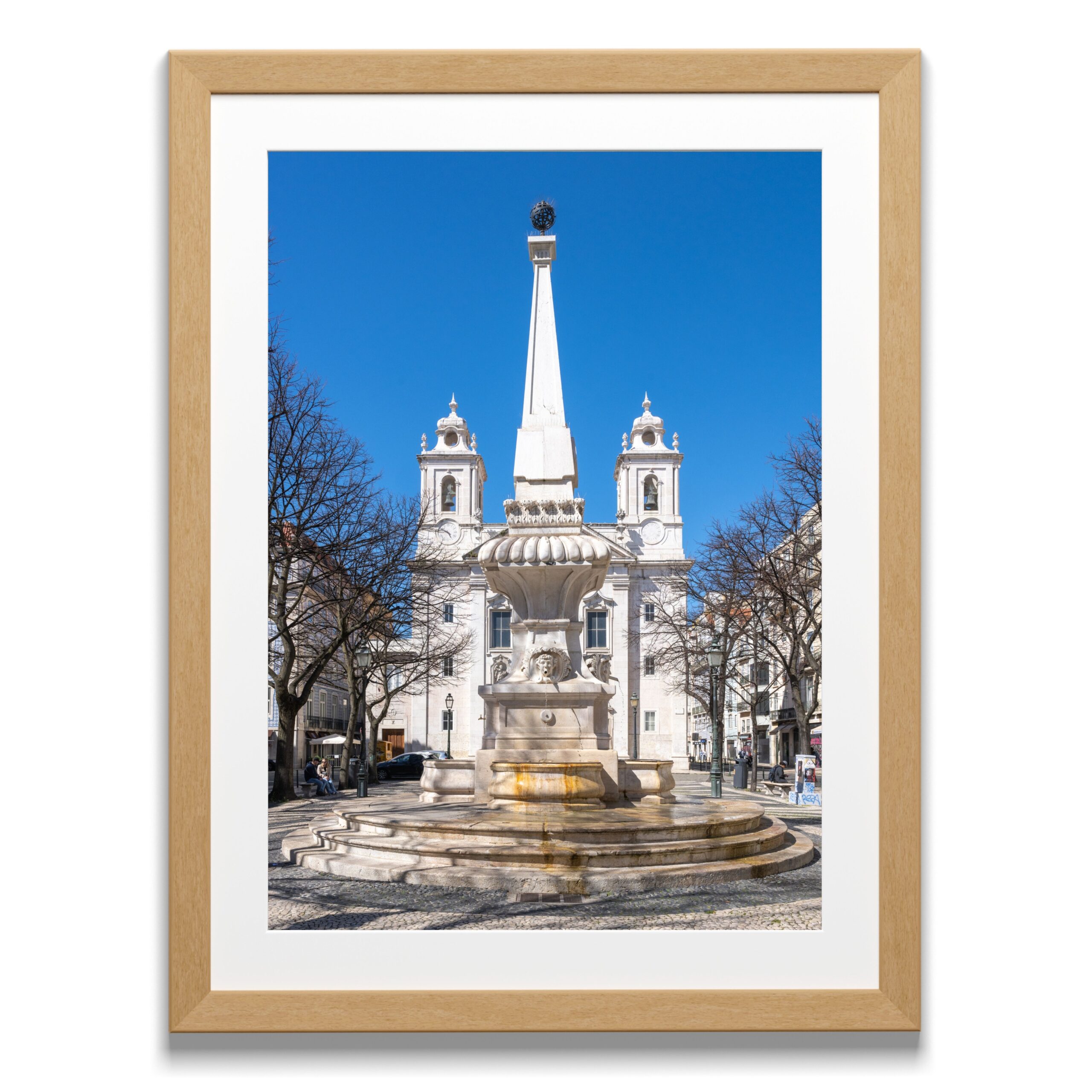 Print from Lisbon, Portugal, titled Praca São Paulo