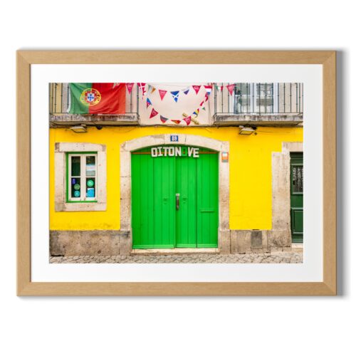 Print from Lisbon, Portugal titled A Green Door