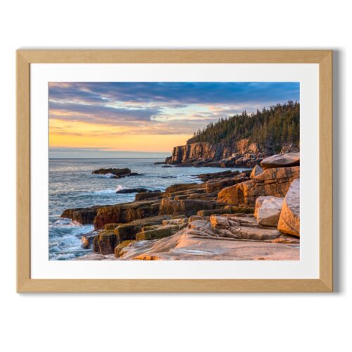 Print from Acadia National Park titled Sunrise at Otter Cliffs