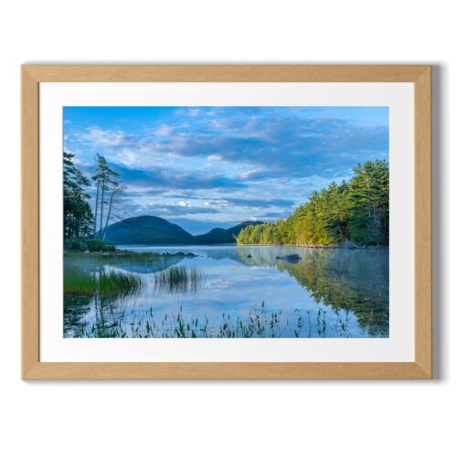 Print from Acadia National Park titled Morning Mist at Eagle Lake